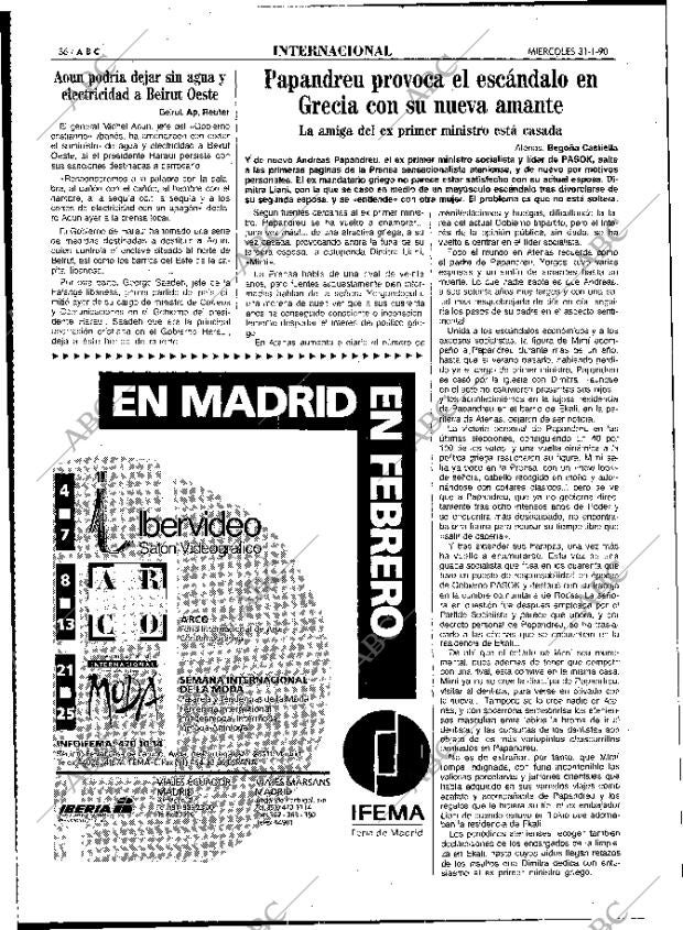 ABC MADRID 31-01-1990 página 36