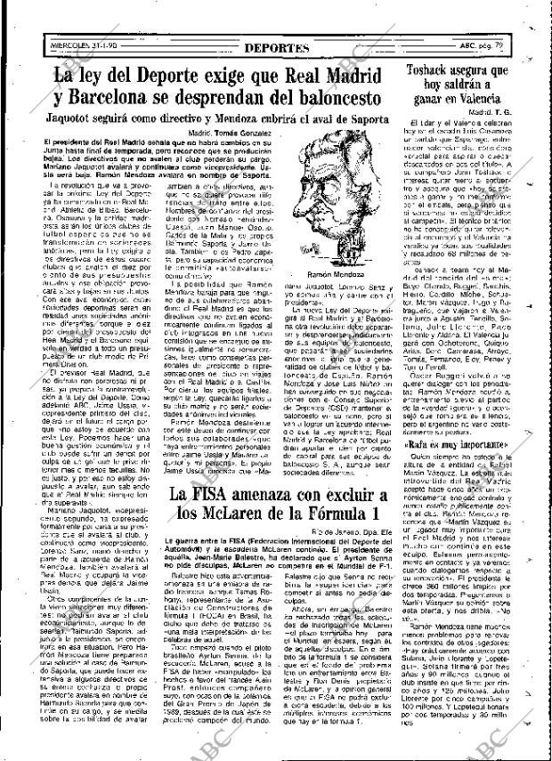 ABC MADRID 31-01-1990 página 79