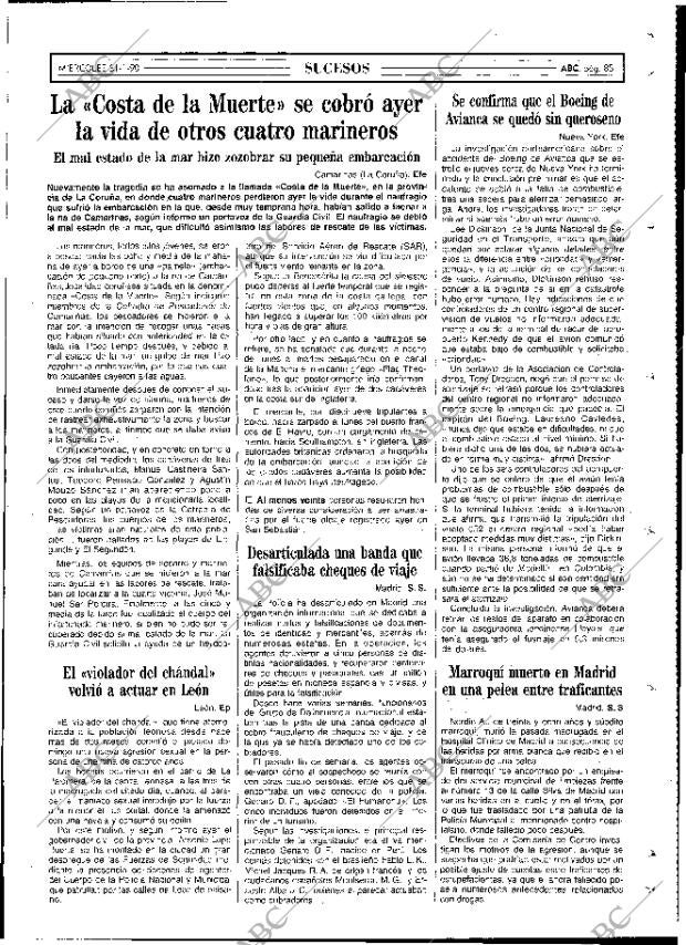 ABC MADRID 31-01-1990 página 85