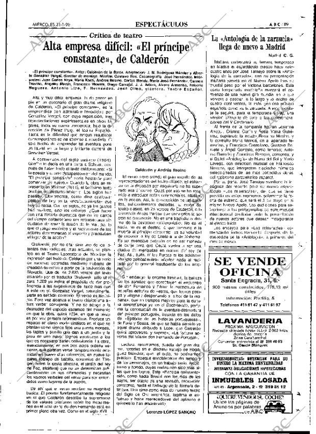 ABC MADRID 31-01-1990 página 89