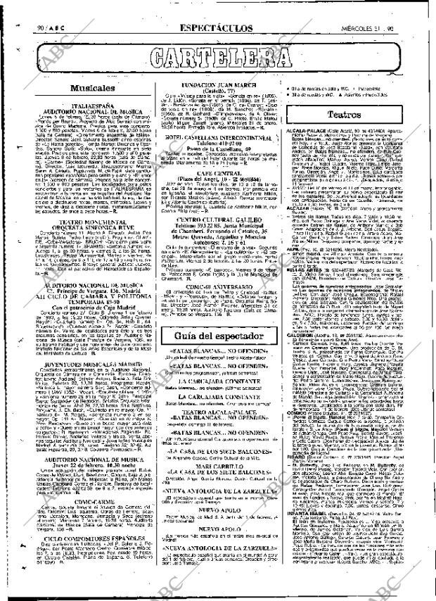 ABC MADRID 31-01-1990 página 90
