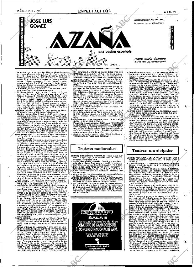 ABC MADRID 31-01-1990 página 91