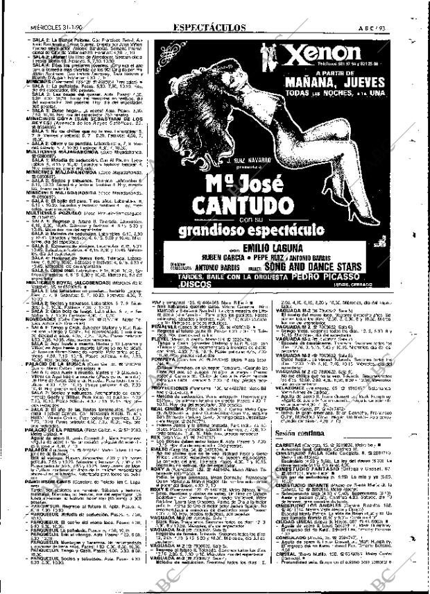ABC MADRID 31-01-1990 página 93