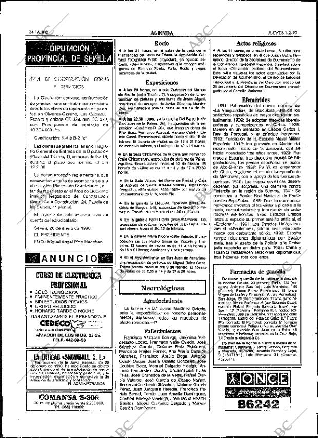 ABC SEVILLA 01-02-1990 página 34