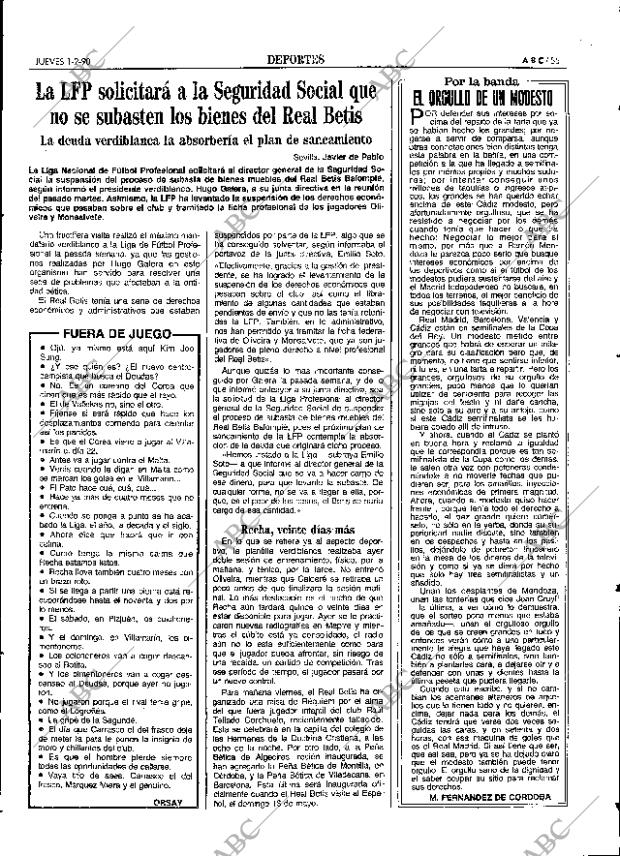 ABC SEVILLA 01-02-1990 página 67