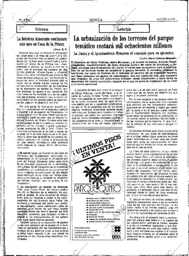 ABC SEVILLA 06-02-1990 página 40