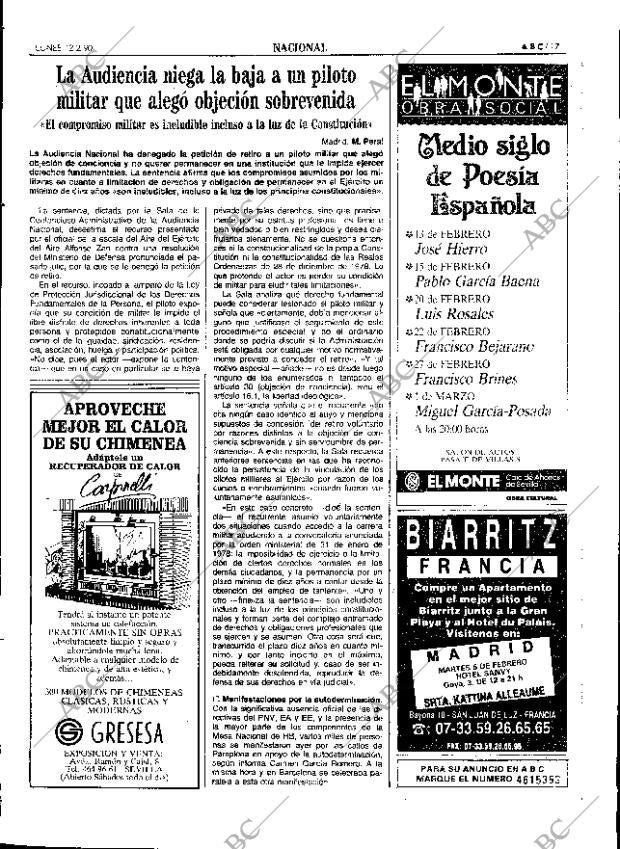 ABC SEVILLA 12-02-1990 página 17