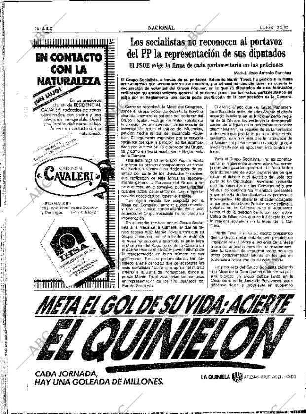 ABC SEVILLA 12-02-1990 página 20