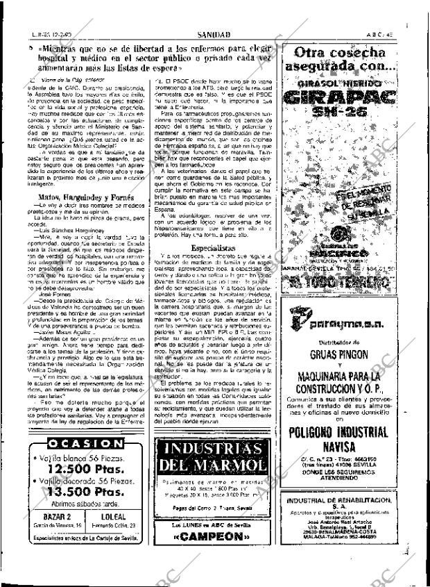 ABC SEVILLA 12-02-1990 página 45