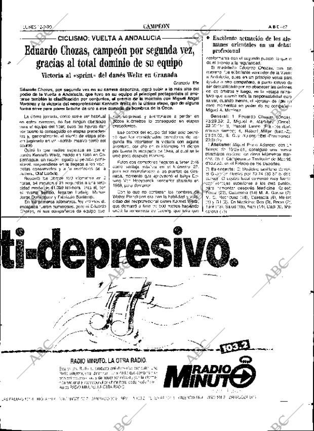 ABC SEVILLA 12-02-1990 página 67