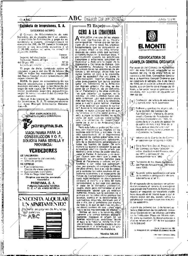 ABC SEVILLA 12-02-1990 página 72