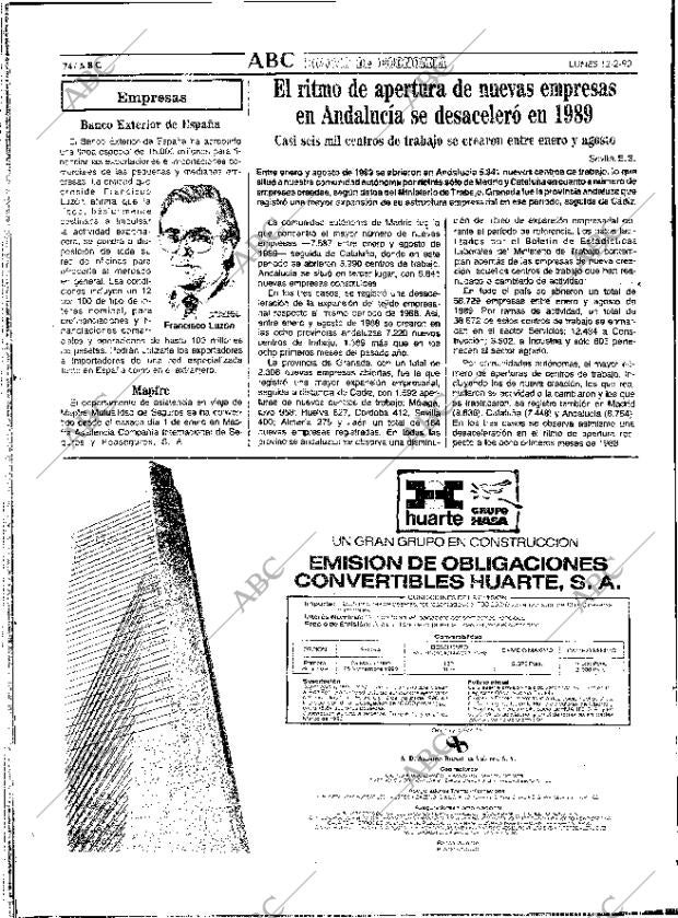 ABC SEVILLA 12-02-1990 página 74