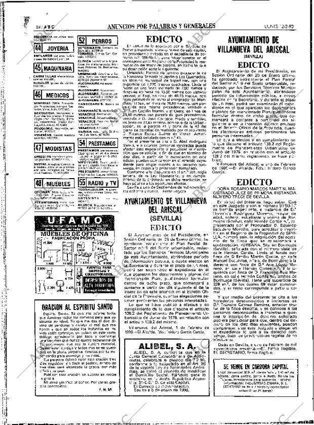 ABC SEVILLA 12-02-1990 página 84