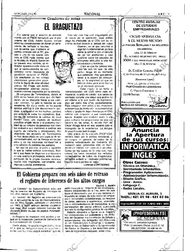 ABC SEVILLA 14-02-1990 página 19