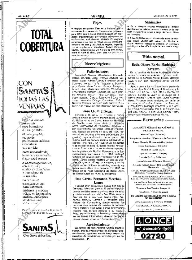 ABC SEVILLA 14-02-1990 página 40