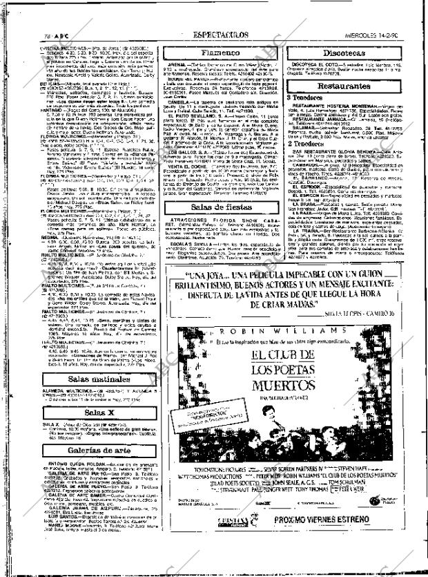 ABC SEVILLA 14-02-1990 página 78