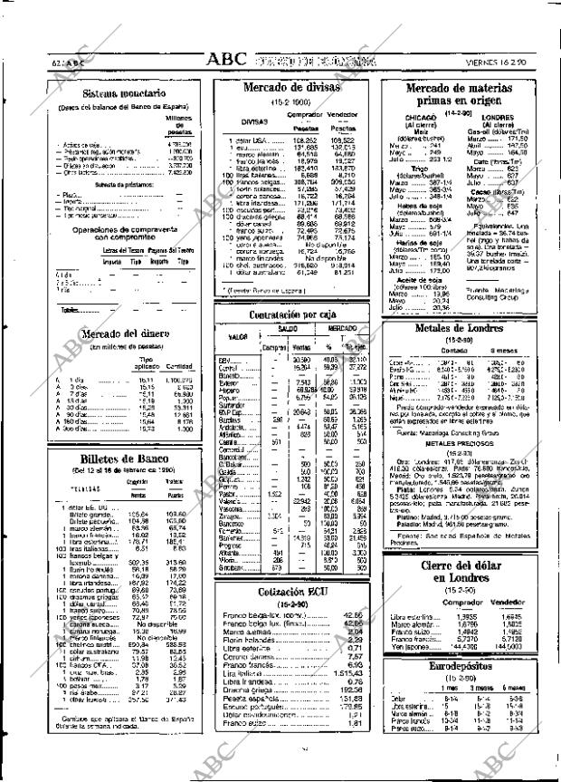 ABC SEVILLA 16-02-1990 página 62