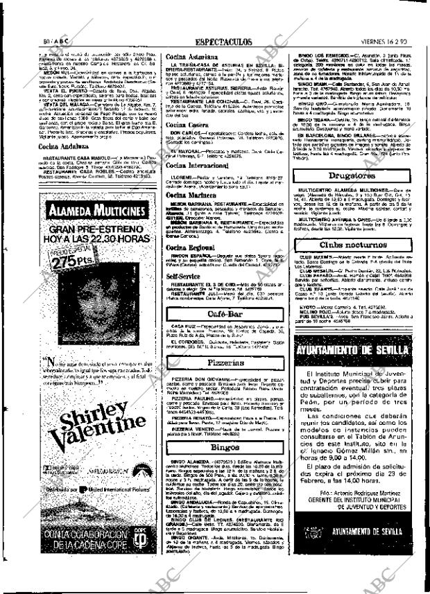 ABC SEVILLA 16-02-1990 página 80