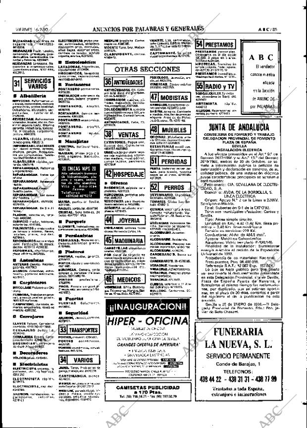 ABC SEVILLA 16-02-1990 página 85