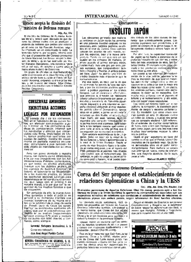 ABC MADRID 17-02-1990 página 32