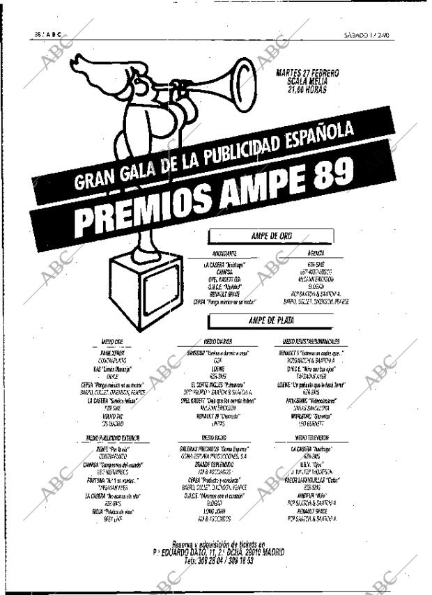 ABC MADRID 17-02-1990 página 38