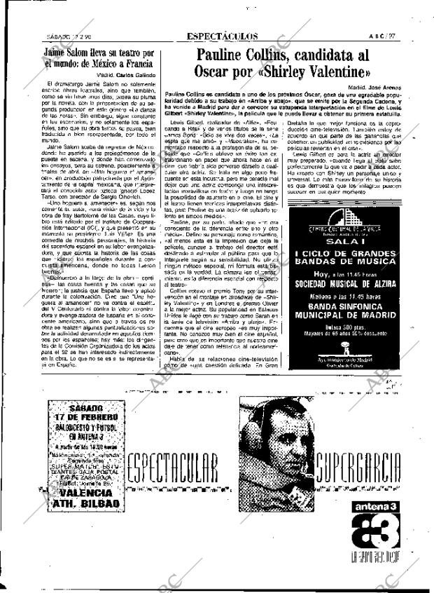 ABC MADRID 17-02-1990 página 97