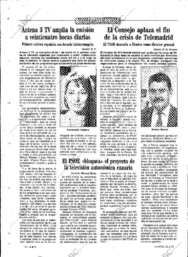 ABC MADRID 20-02-1990 página 132