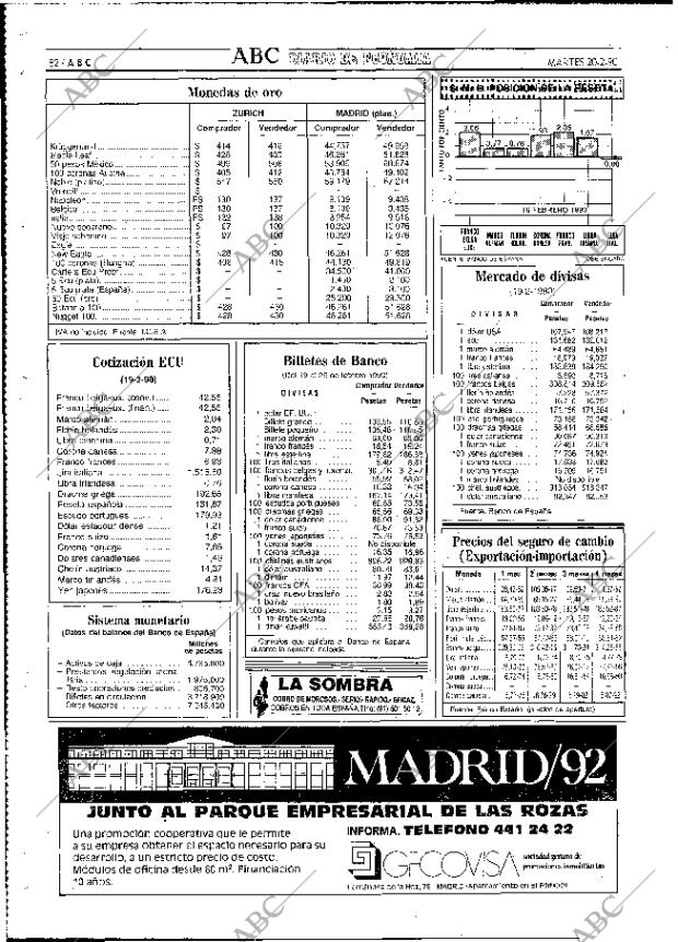 ABC MADRID 20-02-1990 página 82