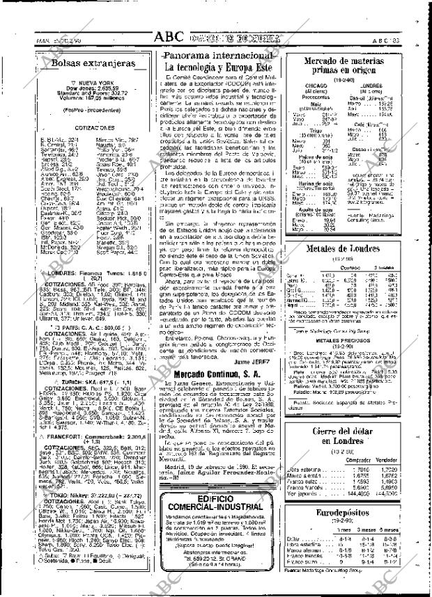 ABC MADRID 20-02-1990 página 83
