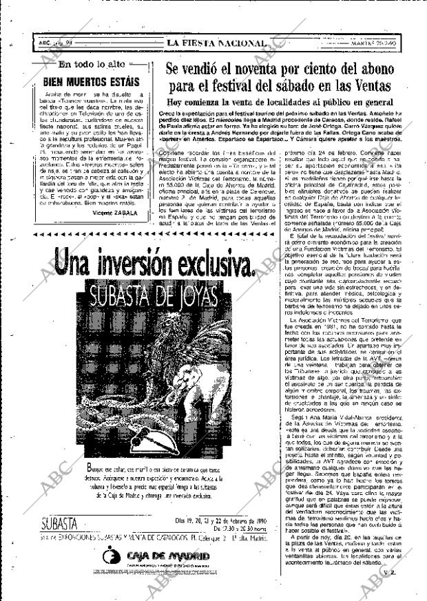 ABC MADRID 20-02-1990 página 94