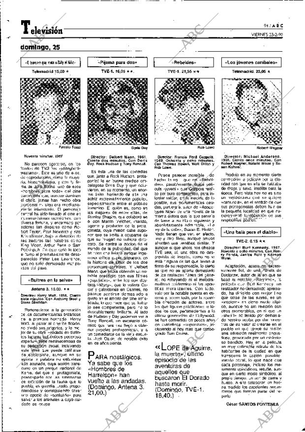 ABC MADRID 23-02-1990 página 94