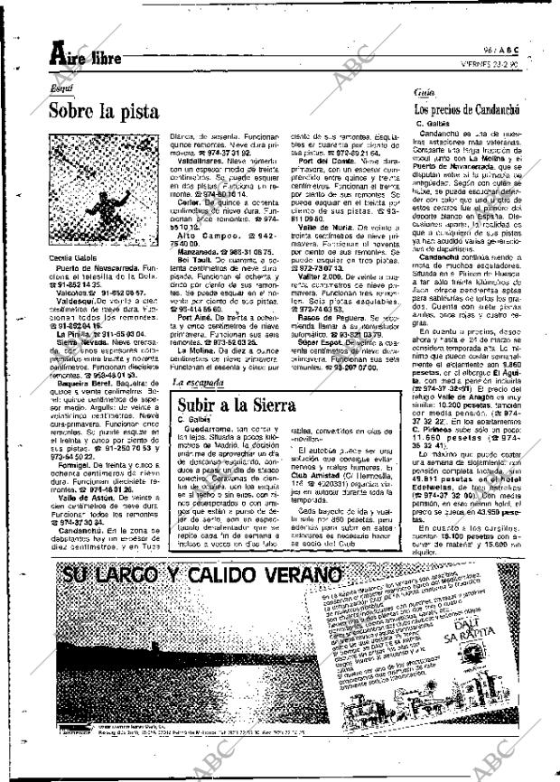 ABC MADRID 23-02-1990 página 96