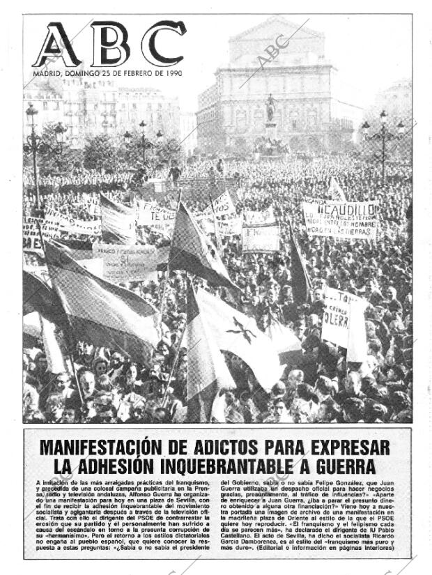 ABC MADRID 25-02-1990 página 1