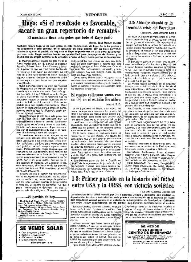 ABC MADRID 25-02-1990 página 105