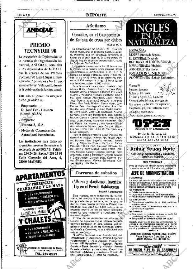 ABC MADRID 25-02-1990 página 108