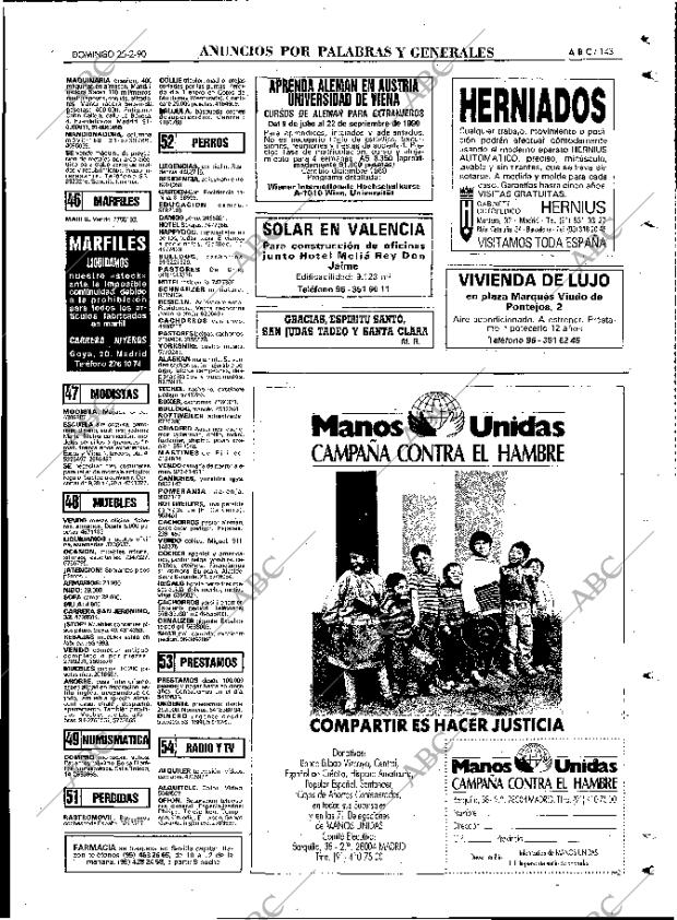 ABC MADRID 25-02-1990 página 143