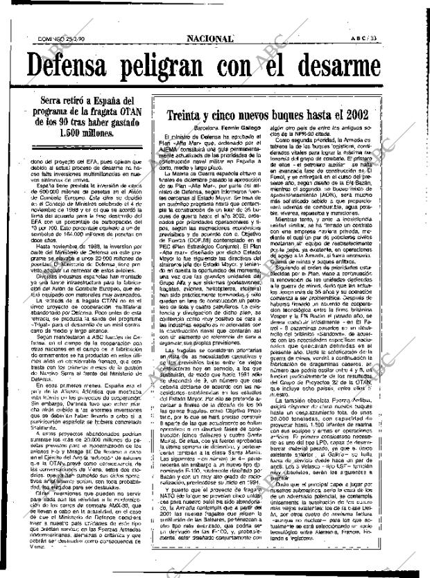 ABC MADRID 25-02-1990 página 33