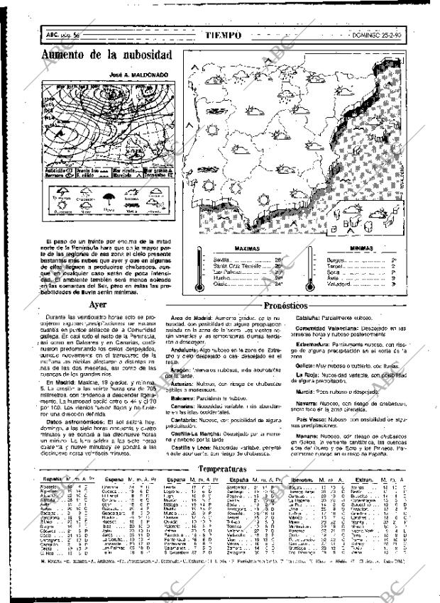 ABC MADRID 25-02-1990 página 56