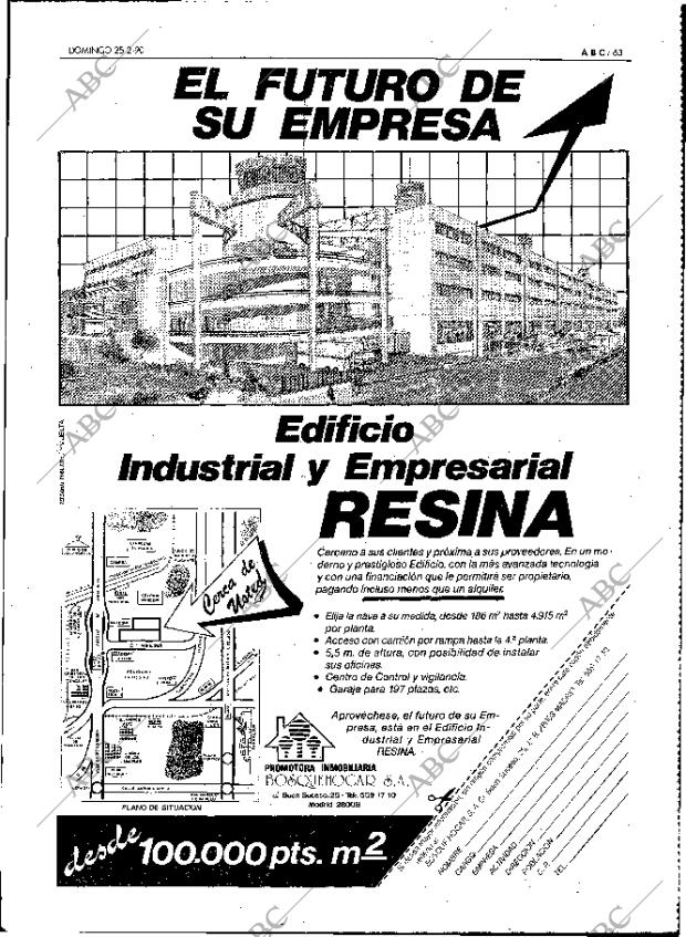 ABC MADRID 25-02-1990 página 63