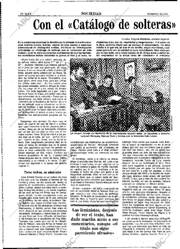 ABC MADRID 25-02-1990 página 64