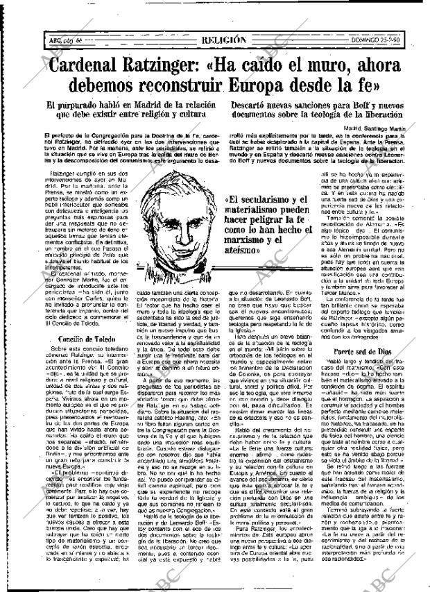 ABC MADRID 25-02-1990 página 66