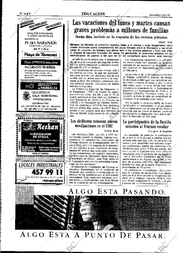 ABC MADRID 25-02-1990 página 70