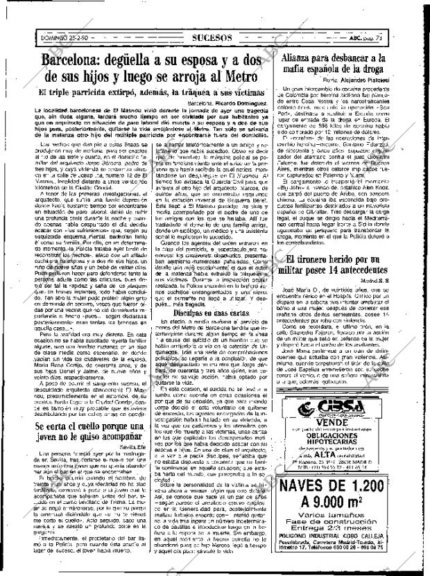 ABC MADRID 25-02-1990 página 73