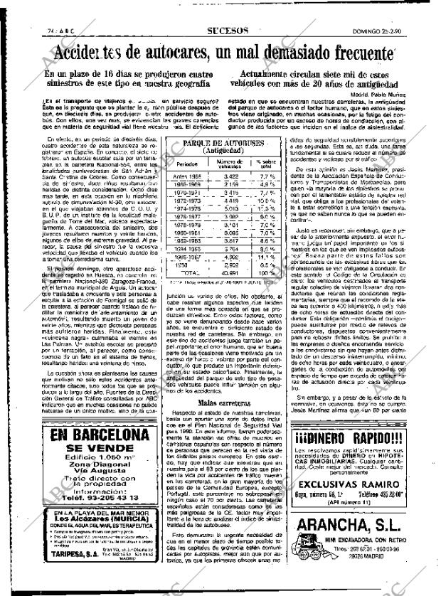 ABC MADRID 25-02-1990 página 74