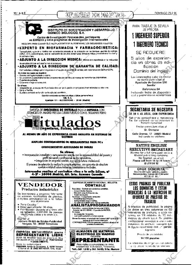 ABC MADRID 25-02-1990 página 90