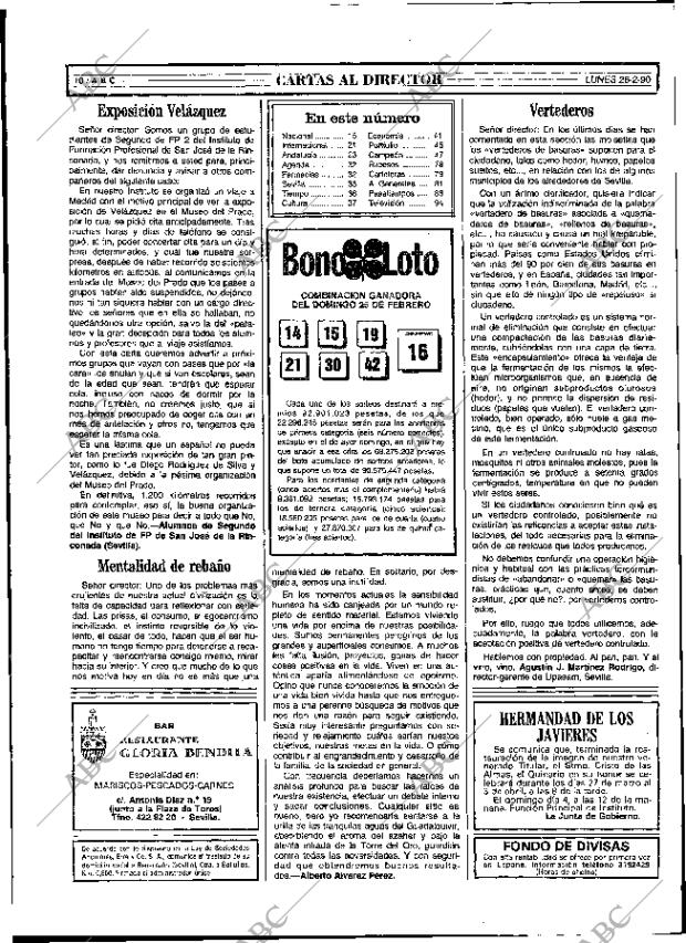 ABC SEVILLA 26-02-1990 página 10