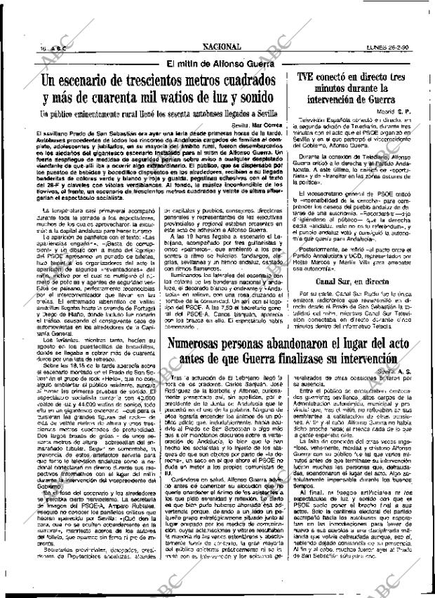 ABC SEVILLA 26-02-1990 página 16