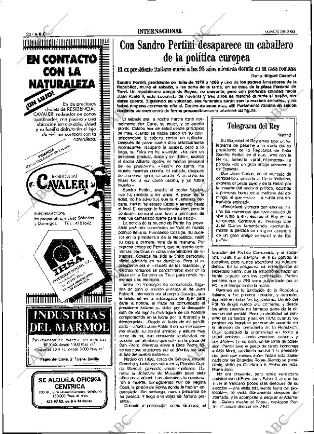 ABC SEVILLA 26-02-1990 página 20