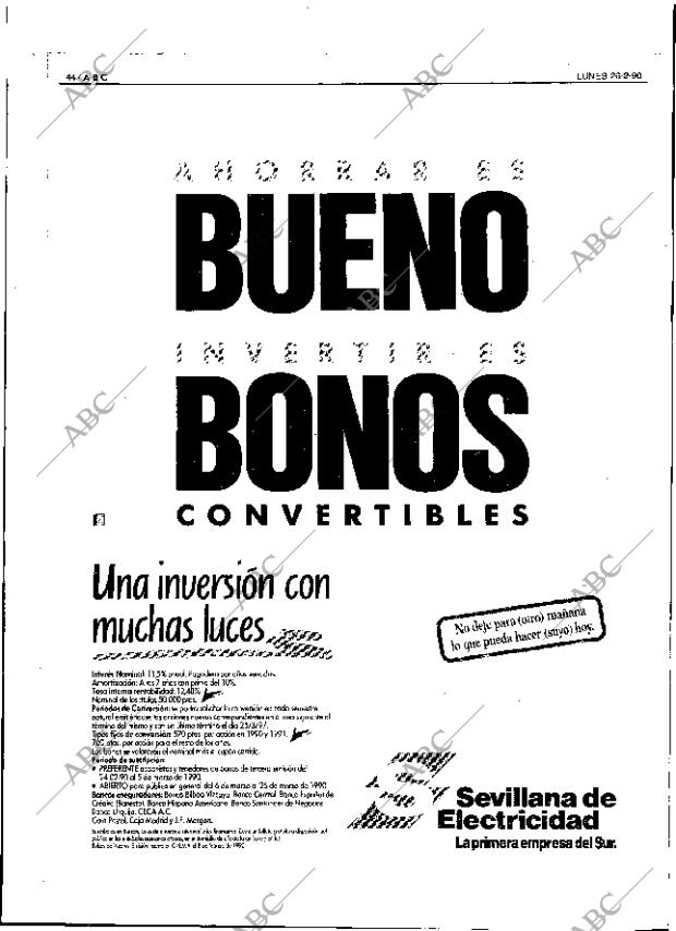 ABC SEVILLA 26-02-1990 página 44