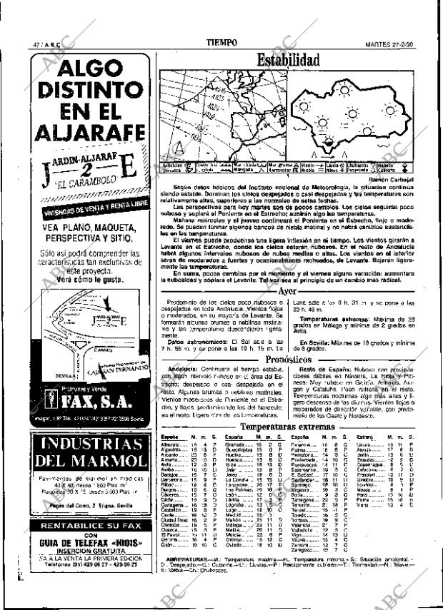 ABC SEVILLA 27-02-1990 página 42